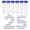 Conical Centrifuge Tubes 50mL, 25 Pack Sterile Plastic Test Tubes