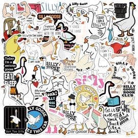 50 Packs Funny Duck Stickers Water Bottles Laptop Phone Motorcycle Computer Guitar Skateboard Hydroflasks Duck Vinyl Sticker Waterproof Aesthetic Trendy Decals for Teens Girls Adults