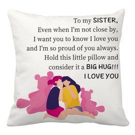 CDIXlmuz Sister Gifts, for Sister,Gifts for Sister,Big Sister Gifts,Cushion Covers,Birthday Gifts for Sister,Sister Gifts from Brother,Best Sister Gift,Present for Sister,Special Sister Gifts
