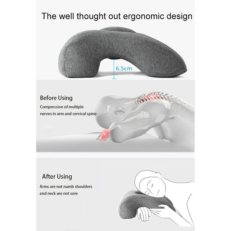 Fcare Desk Pillow for Napping, Travel Neck Pillow Memory Foam