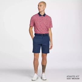 Walter Hagen Men's Red Multi Performance USA Fashion Golf Polo | Red Multi | S