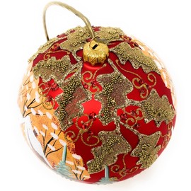 6 inch Christmas Ball Ornaments, Large Polish Christmas Ornaments, Hand Blown Glass Christmas Ornaments, Glass Christmas Ornaments Balls, Hand Painted Christmas Ball Ornaments Red