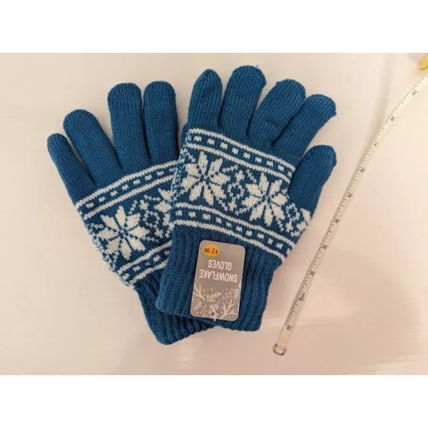 Unbranded WOMENS SNOWFLAKE KNIT WINTER GLOVES NWT
