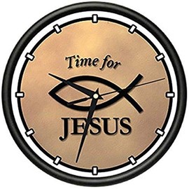 SignMission Beagle TIME for Jesus Wall Clock Religious Christian Catholic Christ Church Gift