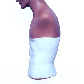 AT Surgical Abdominal Binder 12-Inch Wide, Elastic Belly Wrap, Post-Surgery Stomach Compression Garment for Men or Women (Large)