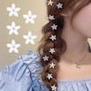 WUSJCOF White Flower Hair Clips Pack of 10 - Hair