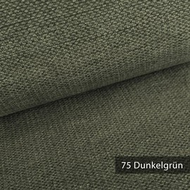 novely® Mudau Soft Velvety Soft Chenille Upholstery Fabric, Mottled Upholstery Fabric, Coarse Textured Fabric, Mélange Sold by the Metre, 1 Running Metre, Colour: 75 Dark Green