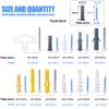 Glarks 212Pcs Phillips Flat Head Self Tapping Screws and Ribbed
