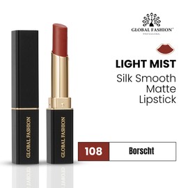 Global Fashion Silk Smooth Matte Lipstick – Long-Lasting, Luxurious Color, Rich Hydration, Lightweight Formula, Lightweight Matte Lip Color for Women, Available in Multiple Shades (108, 0.12 oz)