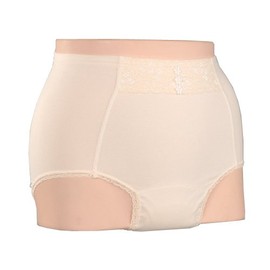 Anzel Heartwarming Stylish Shorts with Flower Lace, Beige, L, Urine Absorption Pants, 0.8 fl oz (25 cc)