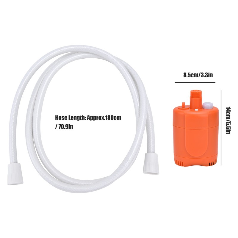 Portable Outdoor Shower Set Camping Shower Pump Handheld Sprayer for