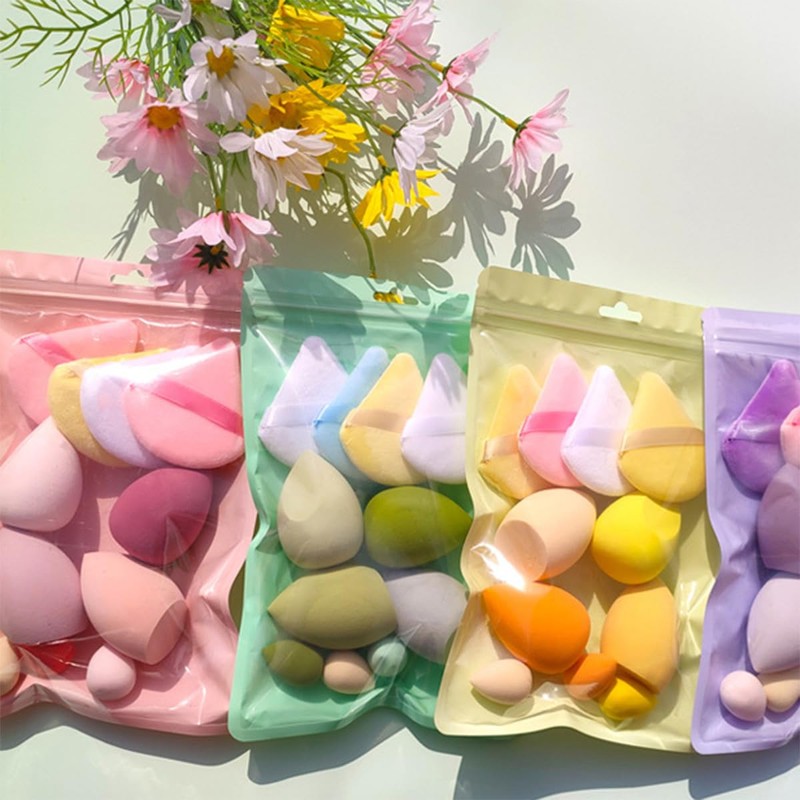 Namvo 11 Piece Pink Series Multi Color Makeup Sponge Set