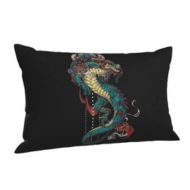 YUMEBLTD Pillow Cover, Stylish, Cotton Blend, Washable, Dust Mite Resistant, Moisture Absorption, Antibacterial, Ultimate Touch, Odor Resistant, Soft, Sensitive Skin, Four Seasons (1 Piece) (Mythology