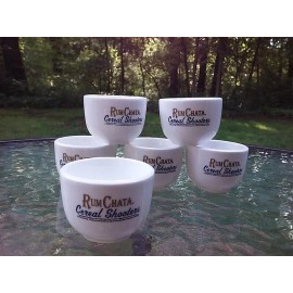 rum chata Set Of 6 Rum Chata Rum Liquor Alcohol Exclusive Cereal Bowl Shot Shooter Glass