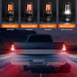 Tresound LED Tail Light for Ram 1500 1994-2001, Ram 2500 3500 1994-2002, Rear Taillight Assembly, 55055264AC, 55055265AC
