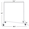 SEGAWE 2X Metal Clothes Garment Rack Collapsible Clothing Stand Rolling
