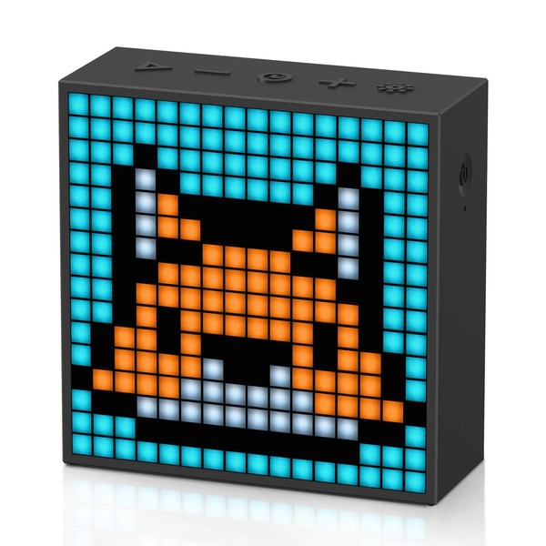 Divoom Timebox-Evo Pixel Art Bluetooth Speaker with Programmable 256 LED Panel, 3.9 x 1.5 x 3.9 Inches (Black)