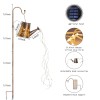 Nepivel Solar Watering Can with Lights Outdoor Hanging Lantern Metal