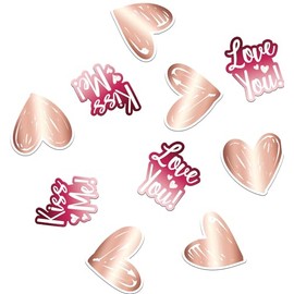 Folat 63790 Romantic Love Decorative Table Confetti Ombre Love Pack of 45 for Wedding Valentine's Day or Mother's Day Multi-Coloured