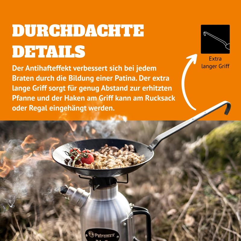 Petromax wrought iron pans, sp20, sp24, sp28, sp32