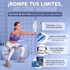 Active Jungle Bandas de Resistencia para Ejercicio | Kit 3 Ligas de Resistencia Elásticas de Tela | Fuerza, Fisio, Yoga, Crossfit, Gym | Glúteo, Piernas, Cadera | Bolsa, Manual y Retos | Garantía