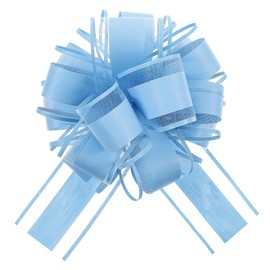 6 Pcs Gift Wrapping Bows, 7 Inch Large Pull Bows for Gift Basket Gift Bag Box Wrapping Decor Christmas Birthday Wedding Baby Shower Housewarming Anniversary Mother's Day Father's Day