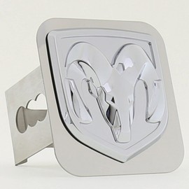Au-TOMOTIVE GOLD 3D Hitch Cover for Dodge Ram (Chrome)