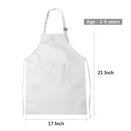 SATINIOR 12 Kids Apron Adjustable Children Chef Painting Pocket Apron for Boys Girls
