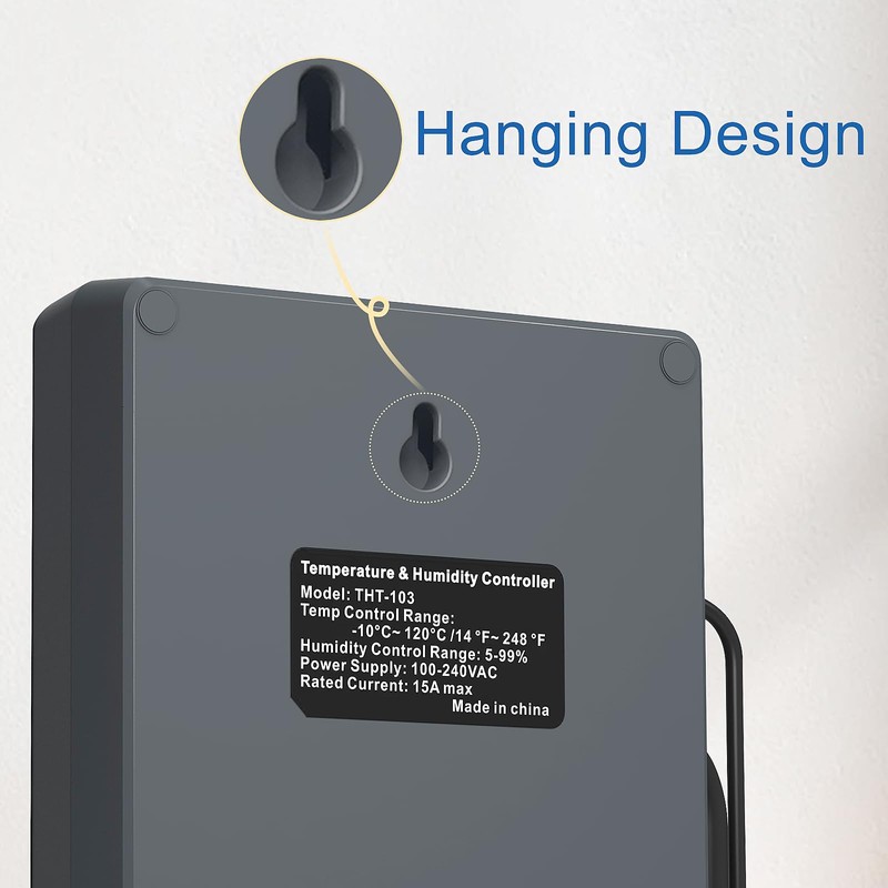 SENSTREE Digital Temperature Humidity Controller Pre-Wired Outlets for Mushroom, Reptile,