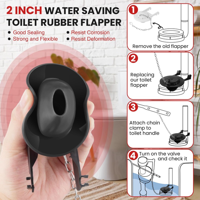 Saillong Universal Toilet Tank Replacement Kit, Include Toilet Fill Valve,