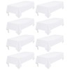 8 Pack Rectangle Tablecloth 60 x 102 inch White Polyester