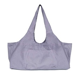zalati Large Yoga Mat Bag with Side Pocket & Inner Zipper Pocket Canvas Carry Bag for Yoga Gym Outdoor Sports - Purple