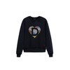 Desigual Donna Felpa con ricami a forma di cuore.