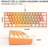 Snpurdiri 60% Wired Gaming Keyboard, RGB Backlit (Cream and Orange)