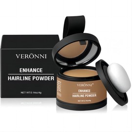 VERONNI Hairline Powder, Root Cover Up Hairline Powder For Thinning Hair Women Men Eyebrows, Beard Line,Waterproof Long Lasting Hair Shadow Powder (Medium Blonde, 12)