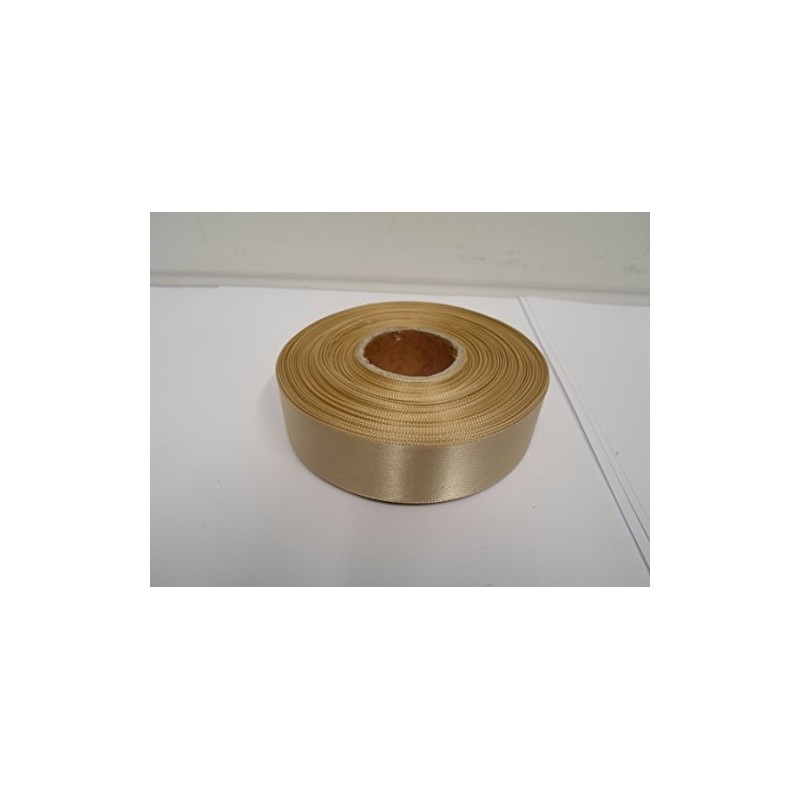 2 metres of 25mm Satin Ribbon Latte Coffee Light Beige