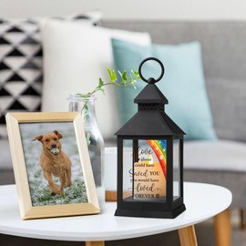 HN HAIINAA Pet Memorial Gifts for Loss of Dogs Cats Paw Print Left Memorial Lantern Sympathy Gifts Bereavement Gifts Dog Remembrance Gift in Memory of Dog Cat