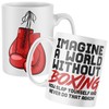 Purple Print House Imagine A World Without Boxing, Funny Coffee