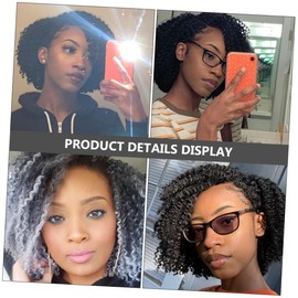 Mikinona Natural Crochet Braids Hair Extensions 30pcs Set Black Wig Braids Women's Braiding Hair Party Masquerade