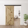 JUBEST 6FT Sliding Barn Door Hardware Track Kit, Aluminium Alloy
