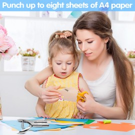 Hole Punch Single Hole Punch 6 mm Single Hole Punch Paper Hole Punch Silver Metal High Performance Hole Punch as Desk Accessories with Multiple Sheet Capacity for A4 Paper, Ideal Hole Punch for