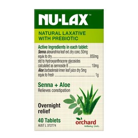 Nu-Lax Natural Laxative with Prebiotic Tab X 40