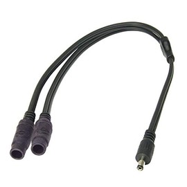 TECMATE Optimate Cable O-45, Y-Splitter, DC2.5mm Plug in to 2 x DC2.5mm Socket Out