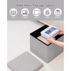 B FSOBEIIALEO Small Storage Ottoman Cube Sherpa Ottomans Foot Rest,