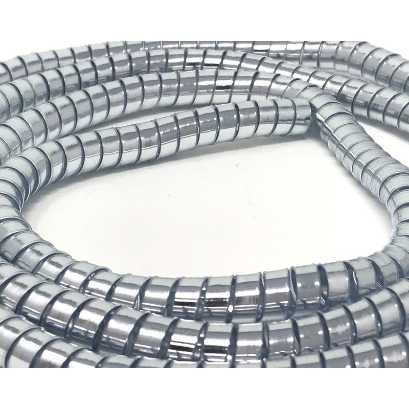 Motorcycle Protective Chrome Spiral Wrap for Cable Wire Tidy Hose