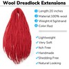 20 Inch Wool Dreadlock Extensions 20 Strands Double Ended Blonde