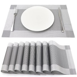 SueH Design Woven Place Mats, Place Mats Set of 4 / 8 Vinyl 45 x 30 cm