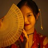 YANGWEN Pack of 2 Bamboo Hand Fans, Decorative Fans, Wooden