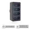 feletec 4-Way Socket Adaptor 4x Euro, Black, Multiple Plug, Multiple