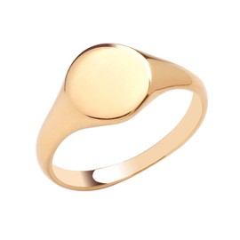 Old English Jewellers 9ct Yellow Gold on Silver Signet Ring sizes J to V (Men's or Ladies) (R)